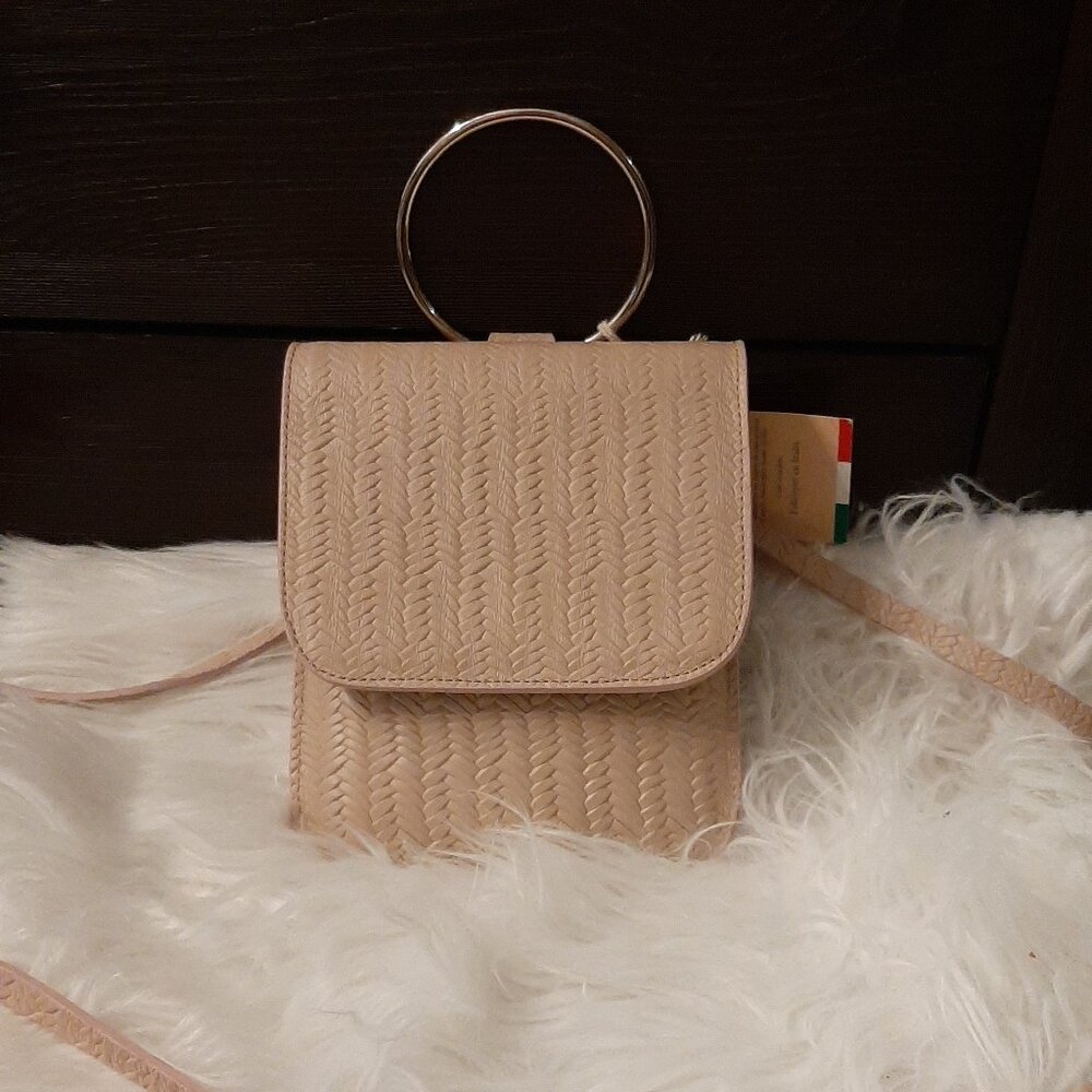 NWT Punto Fibbia 100% Italian Leather Crossbody/Clutch Purse